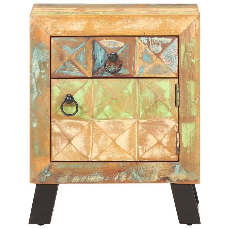 Casa si Gradina - Mobilier - Comode si corpuri - Noptiere - Noptiera, 40 x 30 x 50 cm, lemn masiv reciclat - Infinity.ro