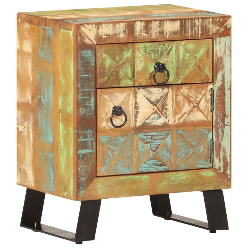 Casa si Gradina - Mobilier - Comode si corpuri - Noptiere - Noptiera, 40 x 30 x 50 cm, lemn masiv reciclat - Infinity.ro