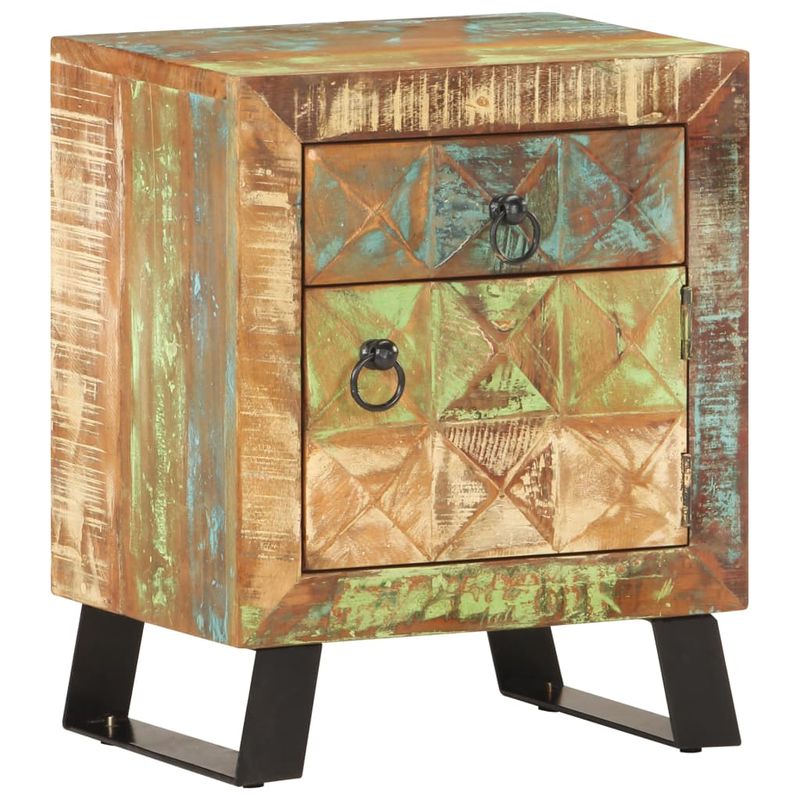 Casa si Gradina - Mobilier - Comode si corpuri - Noptiere - Noptiera, 40 x 30 x 50 cm, lemn masiv reciclat - Infinity.ro