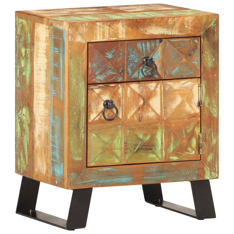 Casa si Gradina - Mobilier - Comode si corpuri - Noptiere - Noptiera, 40 x 30 x 50 cm, lemn masiv reciclat - Infinity.ro