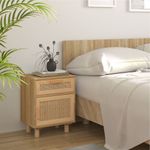 Casa si Gradina - Mobilier - Comode si corpuri - Noptiere - Noptiera, maro, lemn masiv de pin si ratan natural - Infinity.ro