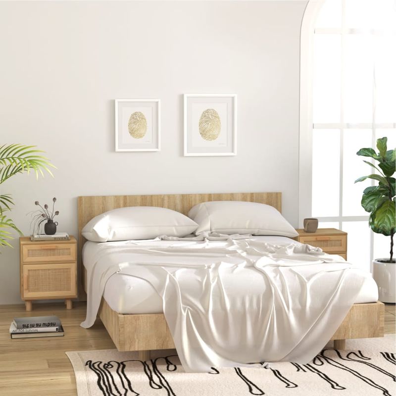 Casa si Gradina - Mobilier - Comode si corpuri - Noptiere - Noptiera, maro, lemn masiv de pin si ratan natural - Infinity.ro