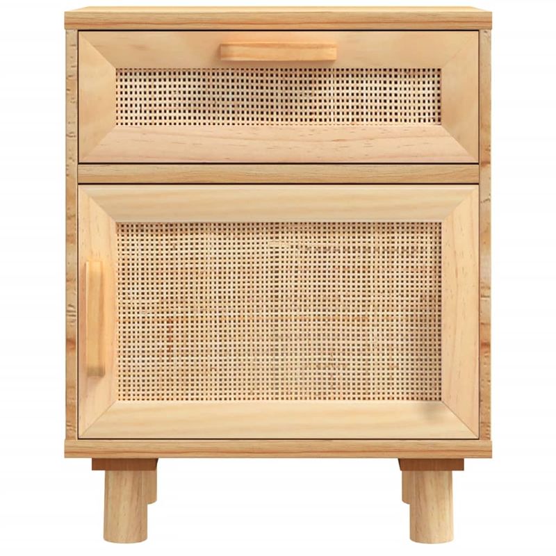 Casa si Gradina - Mobilier - Comode si corpuri - Noptiere - Noptiera, maro, lemn masiv de pin si ratan natural - Infinity.ro