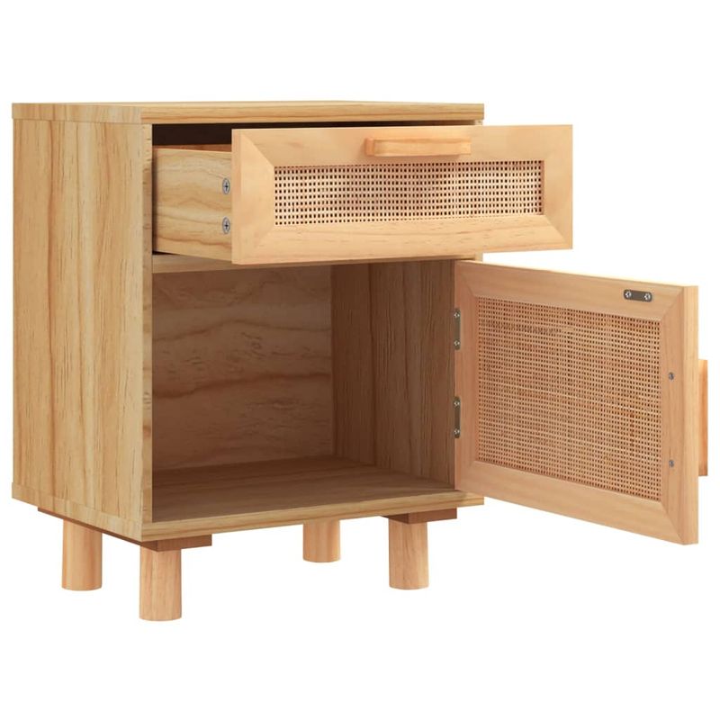 Casa si Gradina - Mobilier - Comode si corpuri - Noptiere - Noptiera, maro, lemn masiv de pin si ratan natural - Infinity.ro