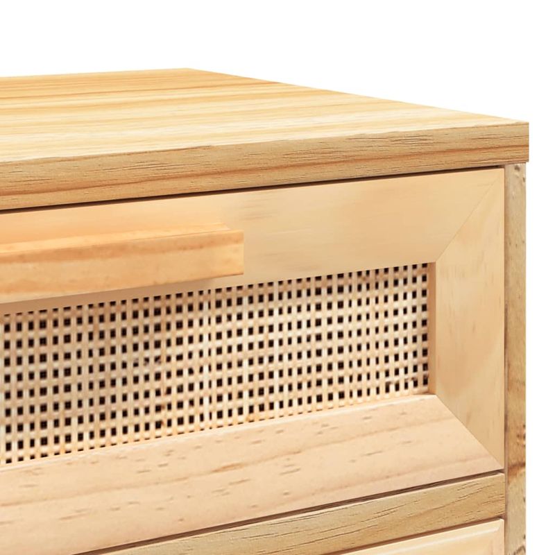 Casa si Gradina - Mobilier - Comode si corpuri - Noptiere - Noptiera, maro, lemn masiv de pin si ratan natural - Infinity.ro