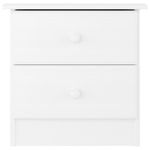 Casa si Gradina - Mobilier - Comode si corpuri - Noptiere - Noptiera ALTA, alb, 43x35x40,5 cm, lemn masiv de pin, model 2 sertare - Infinity.ro