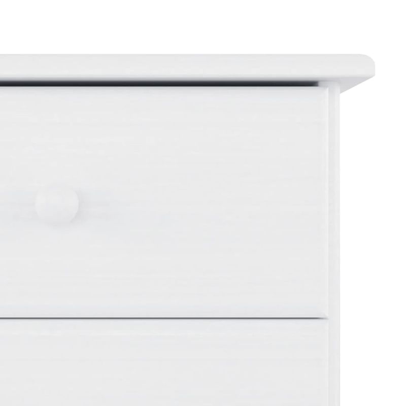 Casa si Gradina - Mobilier - Comode si corpuri - Noptiere - Noptiera ALTA, alb, 43x35x40,5 cm, lemn masiv de pin, model 2 sertare - Infinity.ro