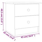 Casa si Gradina - Mobilier - Comode si corpuri - Noptiere - Noptiera ALTA, alb, 43x35x40,5 cm, lemn masiv de pin, model 2 sertare - Infinity.ro