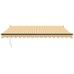Casa si Gradina - Gradina si terasa - Umbrele si pavilioane - Umbrele - Copertina retractabila automata, galben și alb (cadru antracit) și alb, 4,5x3 m - Infinity.ro