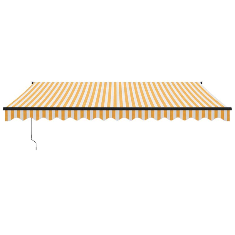 Casa si Gradina - Gradina si terasa - Umbrele si pavilioane - Umbrele - Copertina retractabila automata, galben și alb (cadru antracit) și alb, 4,5x3 m - Infinity.ro