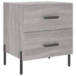 Casa si Gradina - Mobilier - Comode si corpuri - Noptiere - Noptiera, gri sonoma, 40x35x47,5 cm, lemn compozit - Infinity.ro