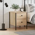 Casa si Gradina - Mobilier - Comode si corpuri - Noptiere - Noptiera, stejar sonoma, 40x42x50 cm, lemn compozit - Infinity.ro