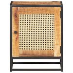 Casa si Gradina - Mobilier - Comode si corpuri - Noptiere - Noptiera, 40x30x50 cm, lemn de mango brut si trestie naturala - Infinity.ro