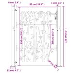 Casa si Gradina - Constructii - Usi interior, exterior si garaj - Usi garaj - Poarta pentru gradina, 105x155 cm, otel corten, model bambus - Infinity.ro