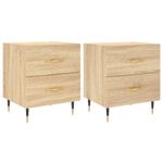 Casa si Gradina - Mobilier - Comode si corpuri - Noptiere - Noptiere, 2 buc., stejar sonoma, 40x35x47,5 cm, lemn compozit - Infinity.ro