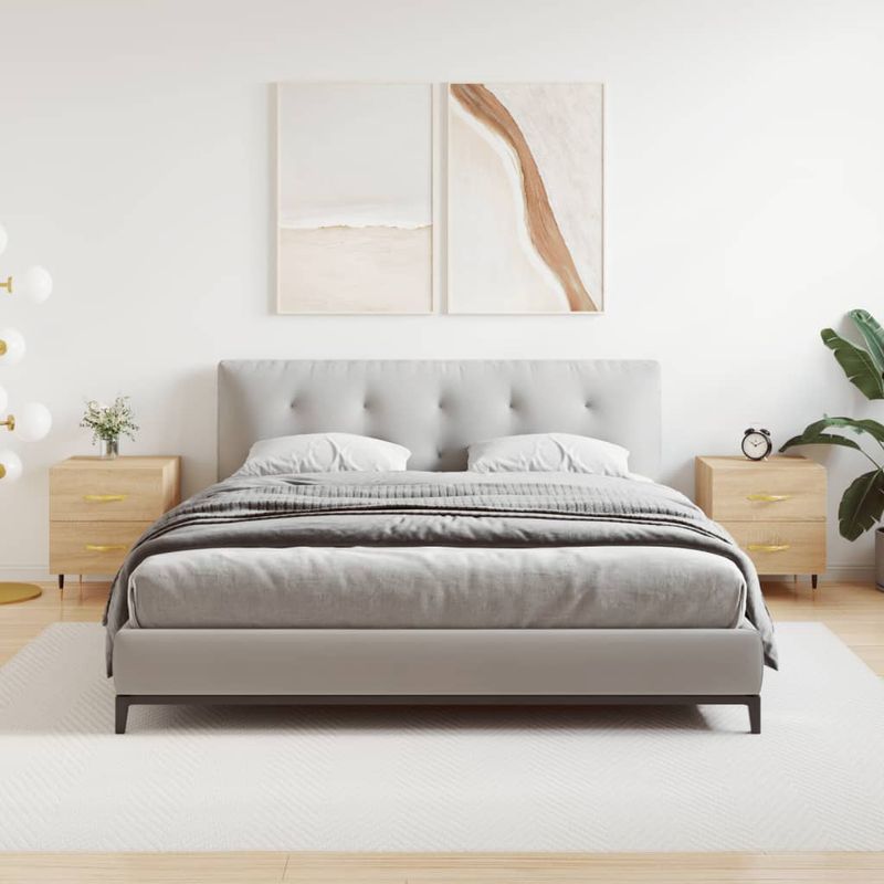 Casa si Gradina - Mobilier - Comode si corpuri - Noptiere - Noptiere, 2 buc., stejar sonoma, 40x35x47,5 cm, lemn compozit - Infinity.ro