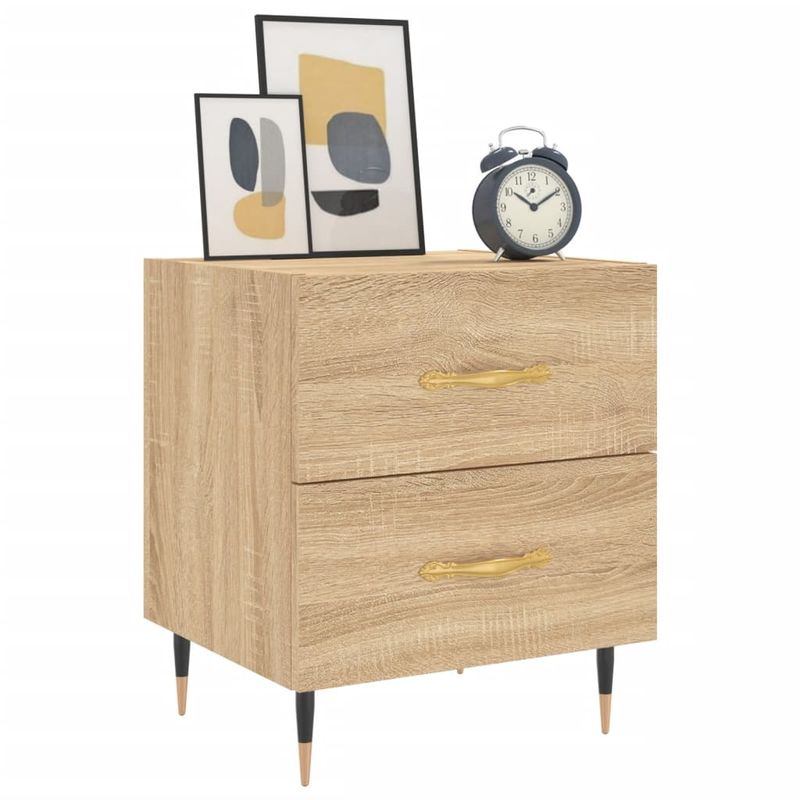 Casa si Gradina - Mobilier - Comode si corpuri - Noptiere - Noptiere, 2 buc., stejar sonoma, 40x35x47,5 cm, lemn compozit - Infinity.ro