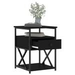 Casa si Gradina - Mobilier - Comode si corpuri - Noptiere - Noptiere, 2 buc., negru, 40x42x55 cm, lemn prelucrat - Infinity.ro