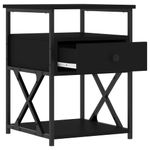 Casa si Gradina - Mobilier - Comode si corpuri - Noptiere - Noptiere, 2 buc., negru, 40x42x55 cm, lemn prelucrat - Infinity.ro