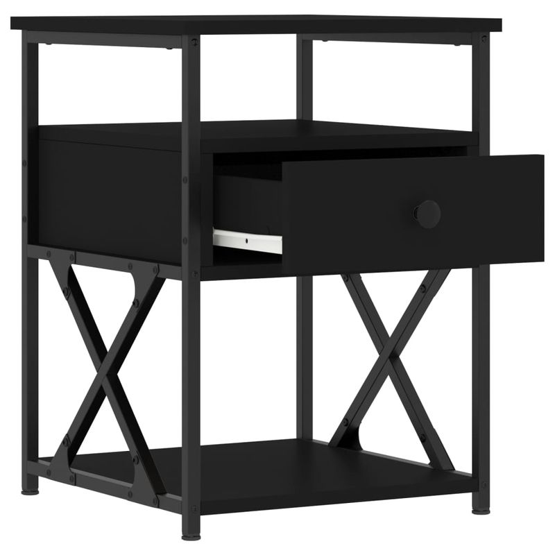 Casa si Gradina - Mobilier - Comode si corpuri - Noptiere - Noptiere, 2 buc., negru, 40x42x55 cm, lemn prelucrat - Infinity.ro
