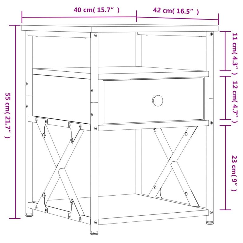 Casa si Gradina - Mobilier - Comode si corpuri - Noptiere - Noptiere, 2 buc., negru, 40x42x55 cm, lemn prelucrat - Infinity.ro