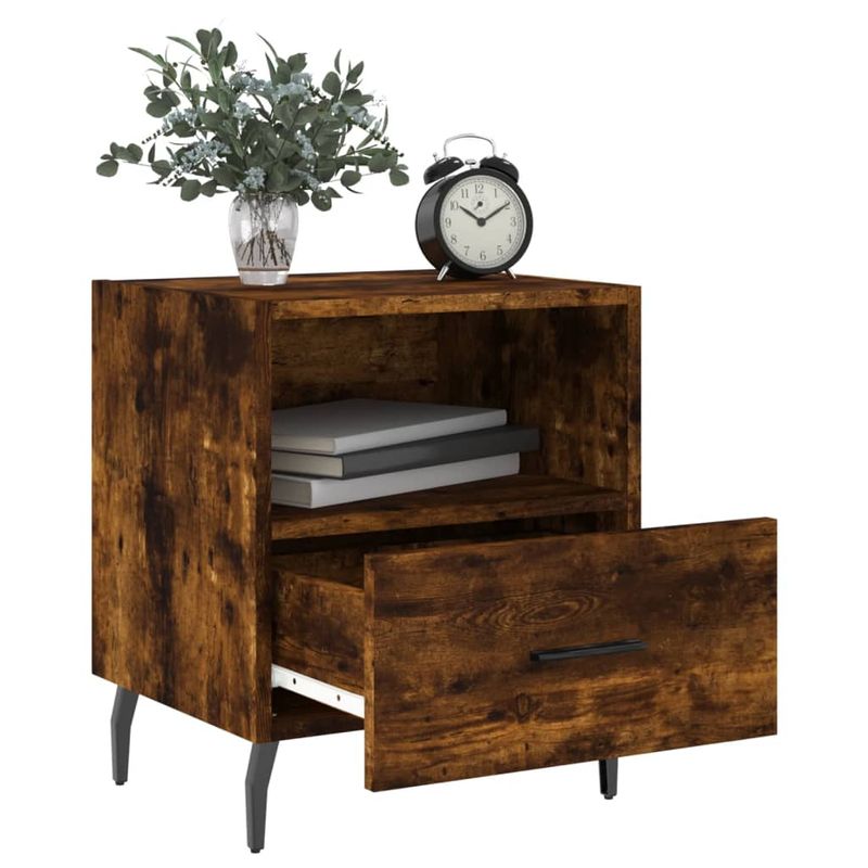 Casa si Gradina - Mobilier - Comode si corpuri - Noptiere - Noptiere, 2 buc., stejar fumuriu, 40x35x47,5 cm, lemn compozit - Infinity.ro