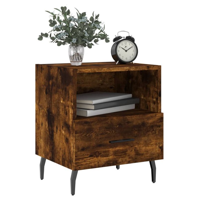 Casa si Gradina - Mobilier - Comode si corpuri - Noptiere - Noptiere, 2 buc., stejar fumuriu, 40x35x47,5 cm, lemn compozit - Infinity.ro