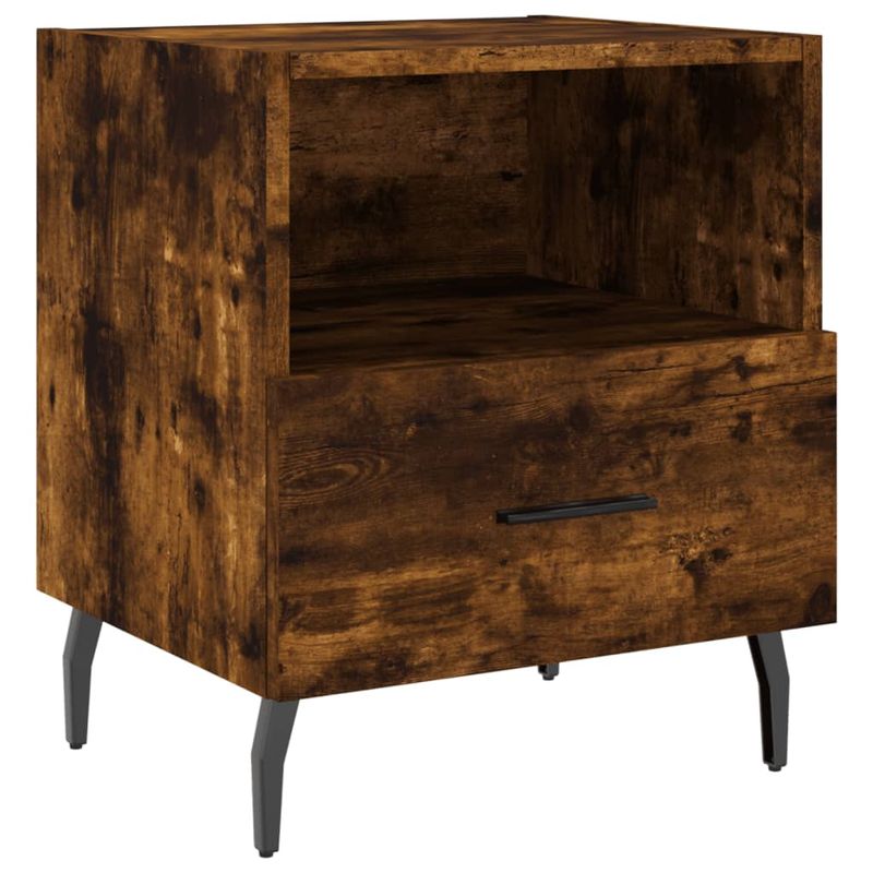 Casa si Gradina - Mobilier - Comode si corpuri - Noptiere - Noptiere, 2 buc., stejar fumuriu, 40x35x47,5 cm, lemn compozit - Infinity.ro