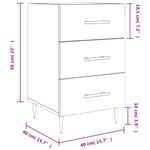 Casa si Gradina - Mobilier - Comode si corpuri - Noptiere - Noptiera, gri sonoma, 40x40x66 cm, lemn compozit - Infinity.ro