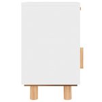Casa si Gradina - Mobilier - Comode si corpuri - Noptiere - Noptiera, alb, lemn masiv de pin si ratan natural - Infinity.ro