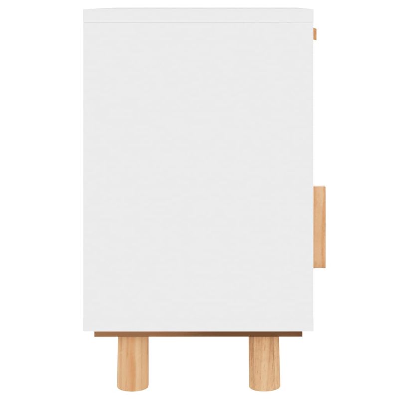 Casa si Gradina - Mobilier - Comode si corpuri - Noptiere - Noptiera, alb, lemn masiv de pin si ratan natural - Infinity.ro