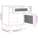 Casa si Gradina - Mobilier - Comode si corpuri - Noptiere - Noptiera, alb, lemn masiv de pin si ratan natural - Infinity.ro