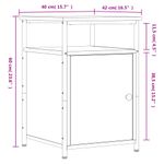 Casa si Gradina - Mobilier - Comode si corpuri - Noptiere - Noptiera, stejar maro, 40x42x60 cm, lemn prelucrat - Infinity.ro