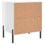 Casa si Gradina - Mobilier - Comode si corpuri - Noptiere - Noptiere, 2 buc., alb extralucios, 40x35x47,5 cm, lemn compozit - Infinity.ro