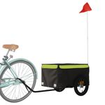 Sport si Outdoor - Ciclism - Accesorii pentru biciclete - Remorci biciclete - Remorca pentru biciclete, negru și verde, 30 kg, fier, mărime 120x54x44 cm - Infinity.ro