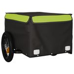 Sport si Outdoor - Ciclism - Accesorii pentru biciclete - Remorci biciclete - Remorca pentru biciclete, negru și verde, 30 kg, fier, mărime 120x54x44 cm - Infinity.ro