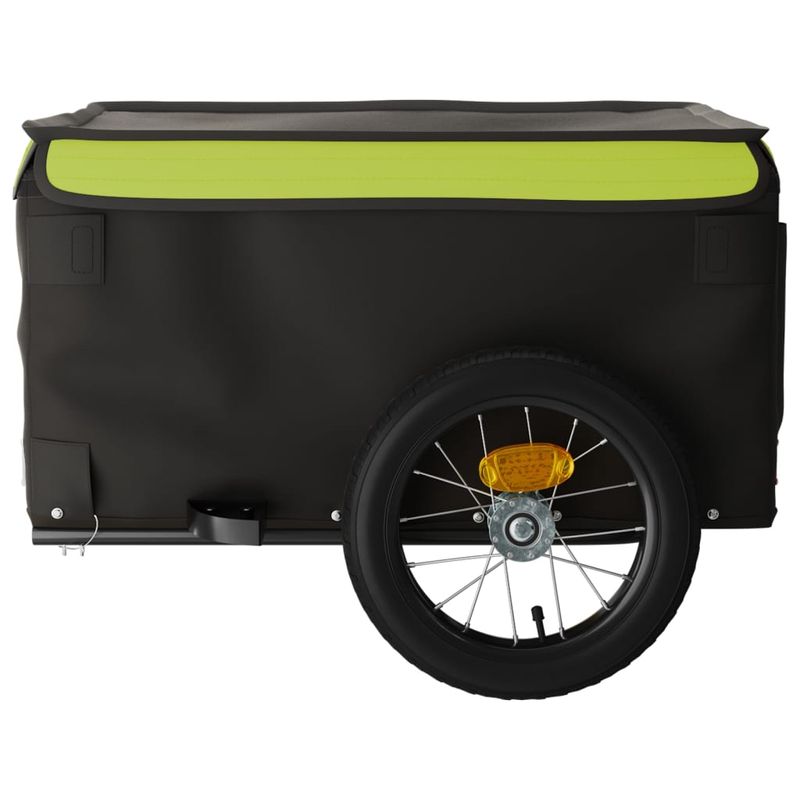 Sport si Outdoor - Ciclism - Accesorii pentru biciclete - Remorci biciclete - Remorca pentru biciclete, negru și verde, 30 kg, fier, mărime 120x54x44 cm - Infinity.ro