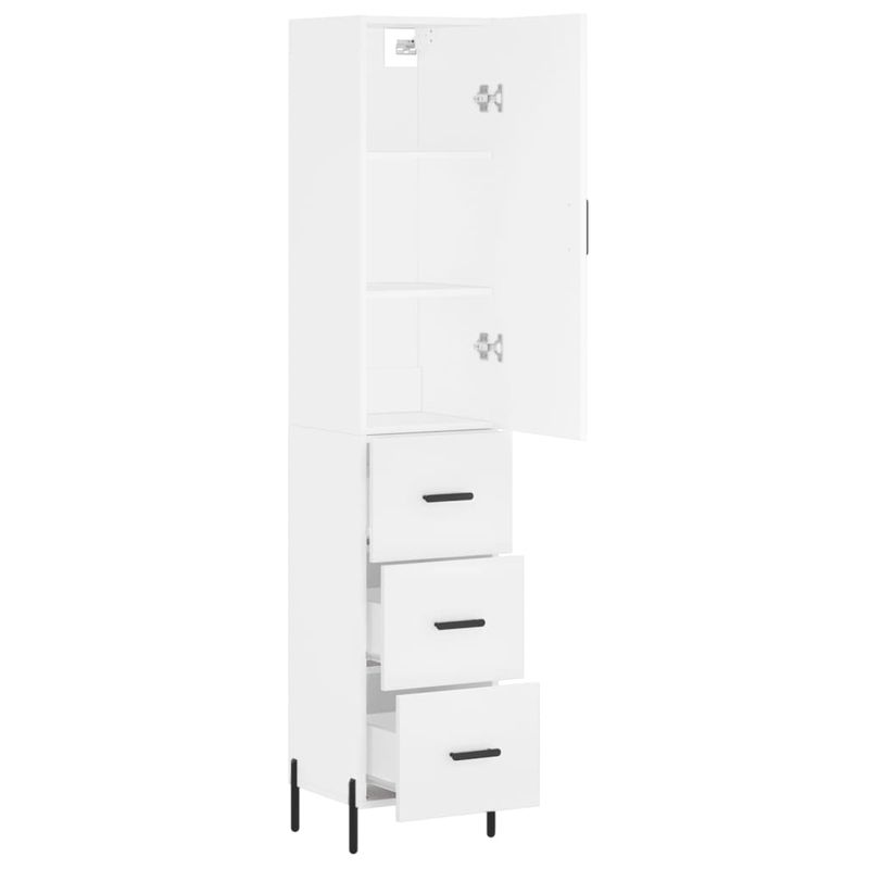 Casa si Gradina - Mobilier - Comode si corpuri - Comode - Dulap inalt, alb, 34,5x34x180 cm, lemn prelucrat - Infinity.ro