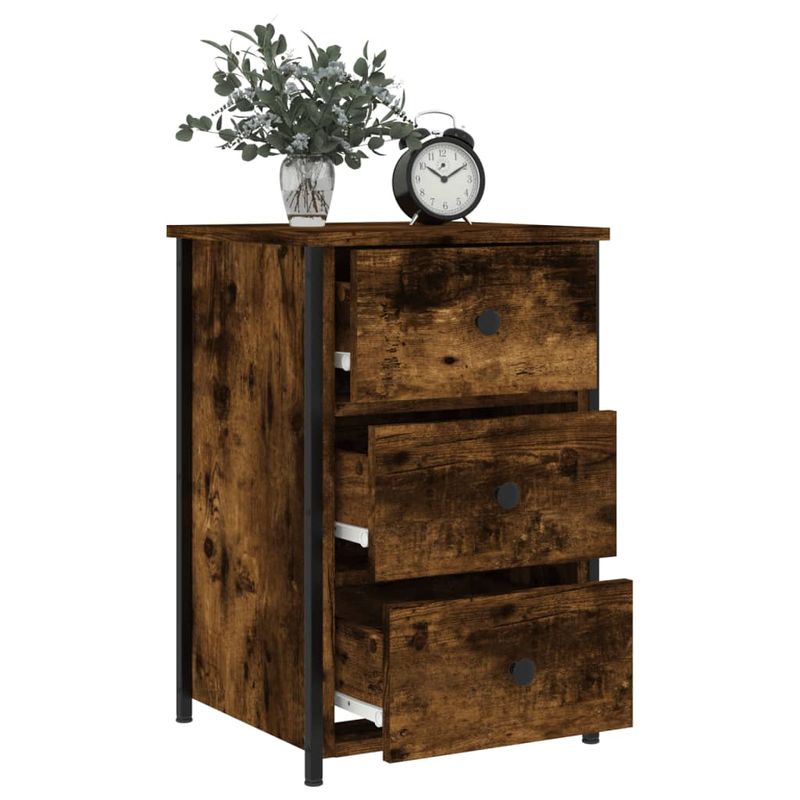 Casa si Gradina - Mobilier - Comode si corpuri - Noptiere - Noptiere, 2 buc., stejar fumuriu, 40x36x60 cm, lemn compozit - Infinity.ro