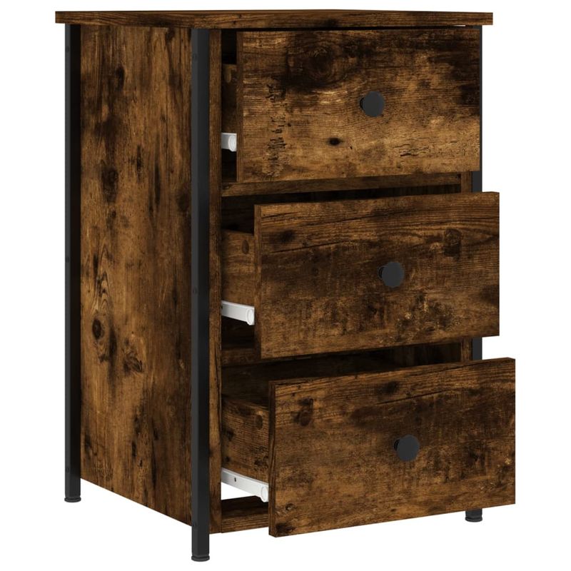 Casa si Gradina - Mobilier - Comode si corpuri - Noptiere - Noptiere, 2 buc., stejar fumuriu, 40x36x60 cm, lemn compozit - Infinity.ro