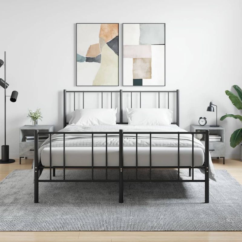 Casa si Gradina - Mobilier - Comode si corpuri - Noptiere - Noptiere, 2 buc., gri beton, 40x35x47,5 cm, lemn compozit - Infinity.ro