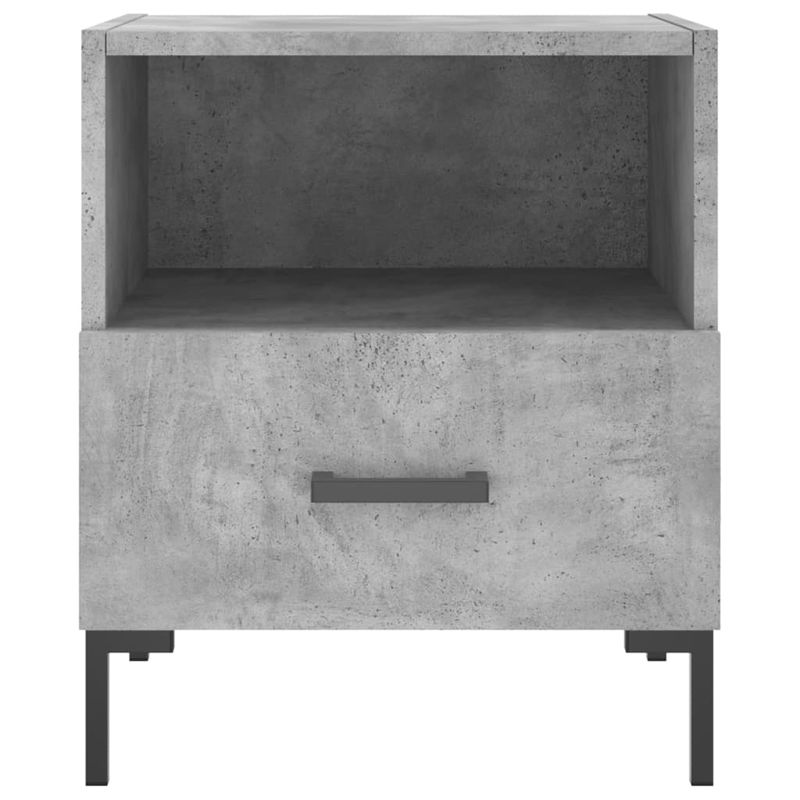 Casa si Gradina - Mobilier - Comode si corpuri - Noptiere - Noptiere, 2 buc., gri beton, 40x35x47,5 cm, lemn compozit - Infinity.ro