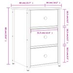 Casa si Gradina - Mobilier - Comode si corpuri - Noptiere - Noptiere, 2 buc., stejar fumuriu, 40x36x60 cm, lemn compozit - Infinity.ro