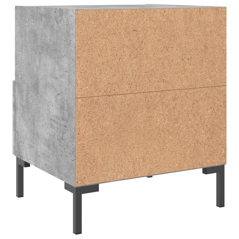 Casa si Gradina - Mobilier - Comode si corpuri - Noptiere - Noptiere, 2 buc., gri beton, 40x35x47,5 cm, lemn compozit - Infinity.ro