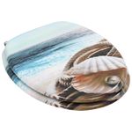 Casa si Gradina - Sanitare - Obiecte sanitare - Vase de toaleta - Capace WC, 2 buc., MDF, model scoica - Infinity.ro