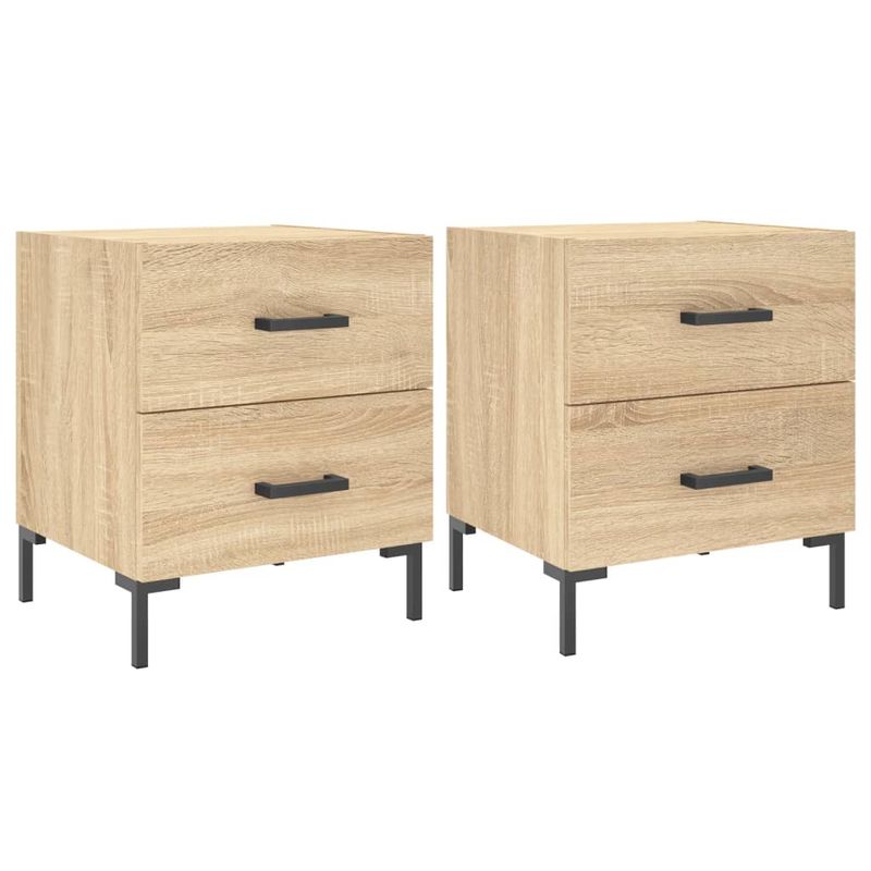 Casa si Gradina - Mobilier - Comode si corpuri - Noptiere - Noptiere, 2 buc., stejar sonoma, 40x35x47,5 cm, lemn compozit - Infinity.ro