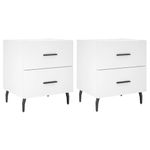 Casa si Gradina - Mobilier - Comode si corpuri - Noptiere - Noptiere, 2 buc., alb, 40x35x47,5 cm, lemn compozit - Infinity.ro