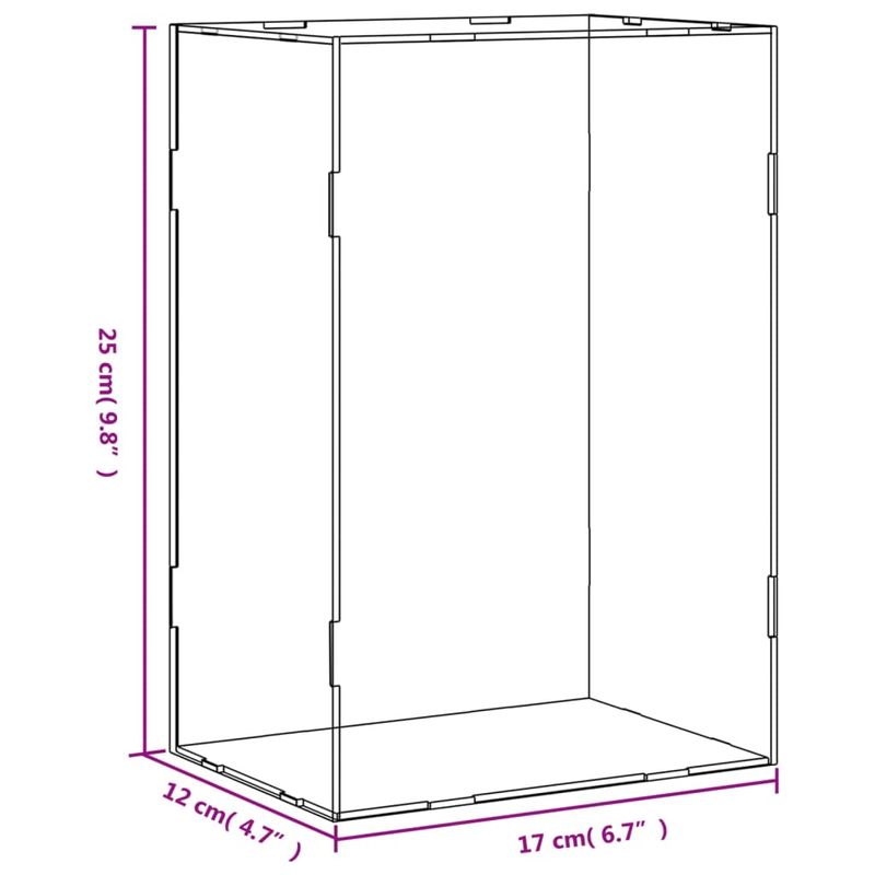 Casa si Gradina - Mobilier - Organizare si depozitare - Cutii depozitare - Cutie de prezentare, transparent, 17x12x25 cm, acril - Infinity.ro
