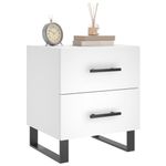 Casa si Gradina - Mobilier - Comode si corpuri - Noptiere - Noptiere, 2 buc., alb, 40x35x47,5 cm, lemn compozit - Infinity.ro