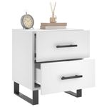 Casa si Gradina - Mobilier - Comode si corpuri - Noptiere - Noptiere, 2 buc., alb, 40x35x47,5 cm, lemn compozit - Infinity.ro